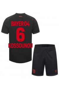 Bayer Leverkusen Odilon Kossounou #6 Jalkapallovaatteet Lasten Kotipeliasu 2023-24 Lyhythihainen (+ Lyhyet housut)